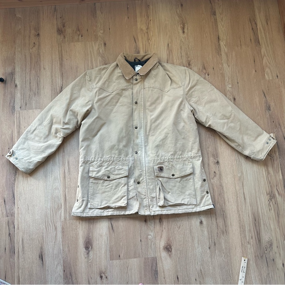 Vintage Carhartt Men’s XL Reg Chore Jacket Fleece C52 WET Union USA Farm Field
